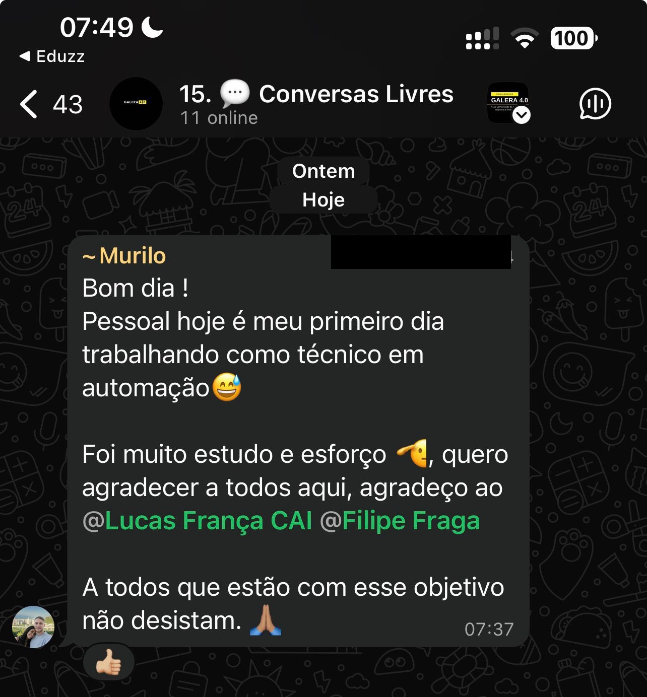 Resultado de aluno 4